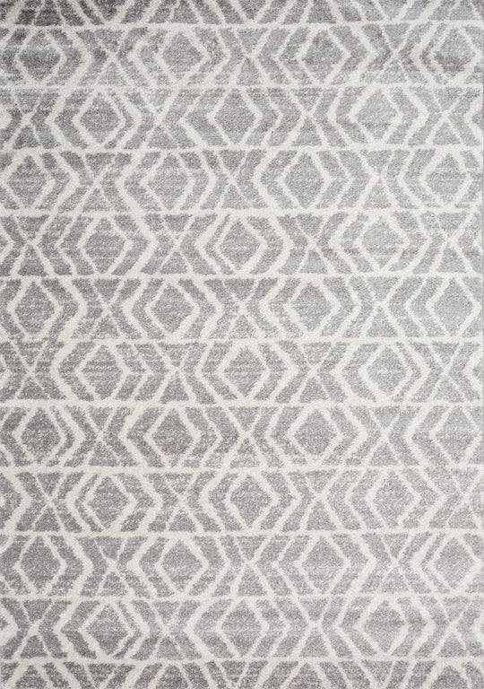 Focus Grey White Stripe Pattern Rug - Furniture Depot