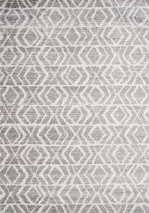 Focus Grey White Stripe Pattern Rug - Furniture Depot