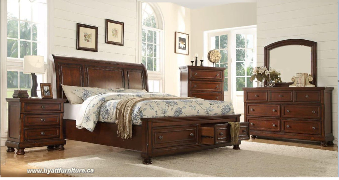 Park Avenue Bedroom Suite - Walnut - Furniture Depot (7595208573176)