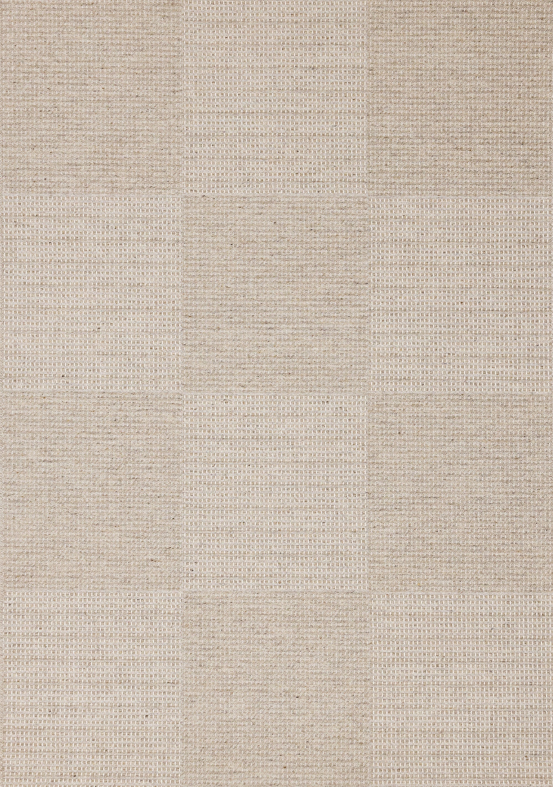 Peak Beige Variegated Texture Block Wool Rug - Furniture Depot