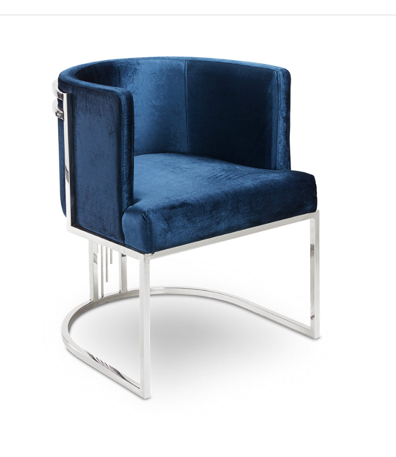 Theo Chair Blue Velvet - Furniture Depot
