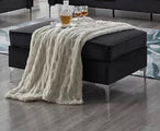 Emma Collection - Velvet Fabric Deep Tufting in Black - Furniture Depot