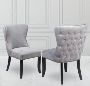 Jansen Tufted Upholstered Side Chair-Light Grey (Set of 2) - Furniture Depot (6544628678829)