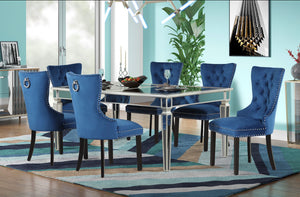 Mercer 7pc Dining Set- Blue - Furniture Depot (7810648637688)