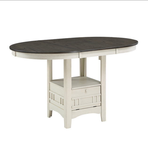 Juniper Counter Height Pub in Antique White - Furniture Depot