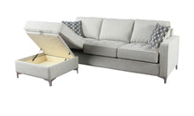 Load image into Gallery viewer, Hudson Sectional with Storage chaise, Platinum Grey - Furniture Depot