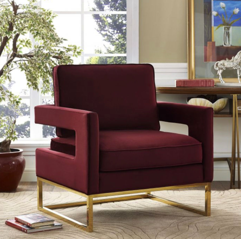 Avery Velvet Club Chair - Furniture Depot (7674093666552)