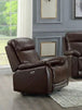 Dover Collection - Power Recliner Genuine Leather - Furniture Depot