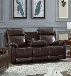 Dover Collection - Power Recliner Genuine Leather - Furniture Depot