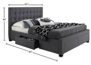 Schuetz Tufted Upholstered Low Profile Storage Platform Bed - Furniture Depot