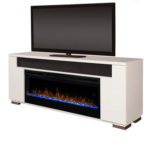 Haley Media Console Electric Fireplace with Acrylic Ember Bed - Furniture Depot