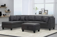 Load image into Gallery viewer, Vincent Sectional Reversible Chaise - Grey Linen - Furniture Depot