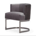 Colombine Velvet Accent / Arm Chair - Grey - Furniture Depot (7597844365560)