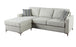 Hudson Sectional with Storage chaise, Platinum Grey - Furniture Depot