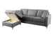 Hudson Sectional with Storage chaise, Graphite Grey - Furniture Depot