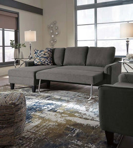 Jarreau Sofa Chaise Sleeper Grey - Furniture Depot