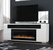 Haley Media Console Electric Fireplace with Acrylic Ember Bed - Furniture Depot