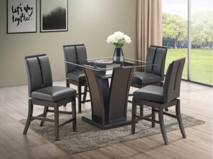 Roxanne Pub Height Dinette With 4 Swivel Stools - Furniture Depot