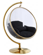 Load image into Gallery viewer, Luna Acrylic Swing Bubble Accent Chair - Gold - Furniture Depot