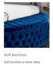 Samantha Blue Velvet Round Storage Bed - Furniture Depot