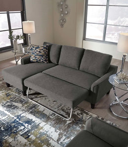 Jarreau Sofa Chaise Sleeper Grey - Furniture Depot