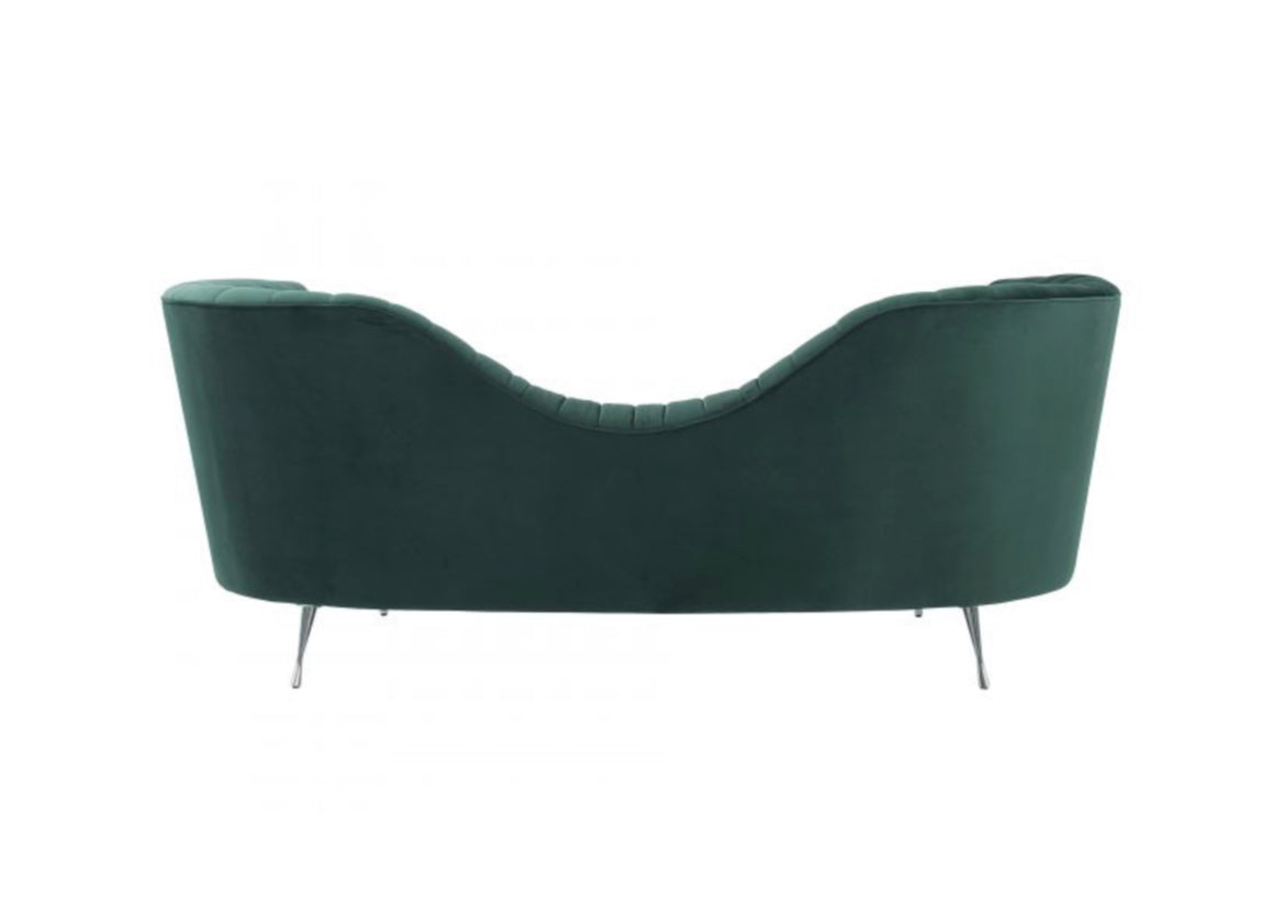 Colombine Curved Back Sofa - Forest Green - Furniture Depot (7597840072952)