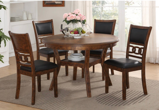 Gia 5Pc Dinette set Brown - Furniture Depot