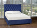 Zane Series Upholstered Queen Bed in Blue - Furniture Depot