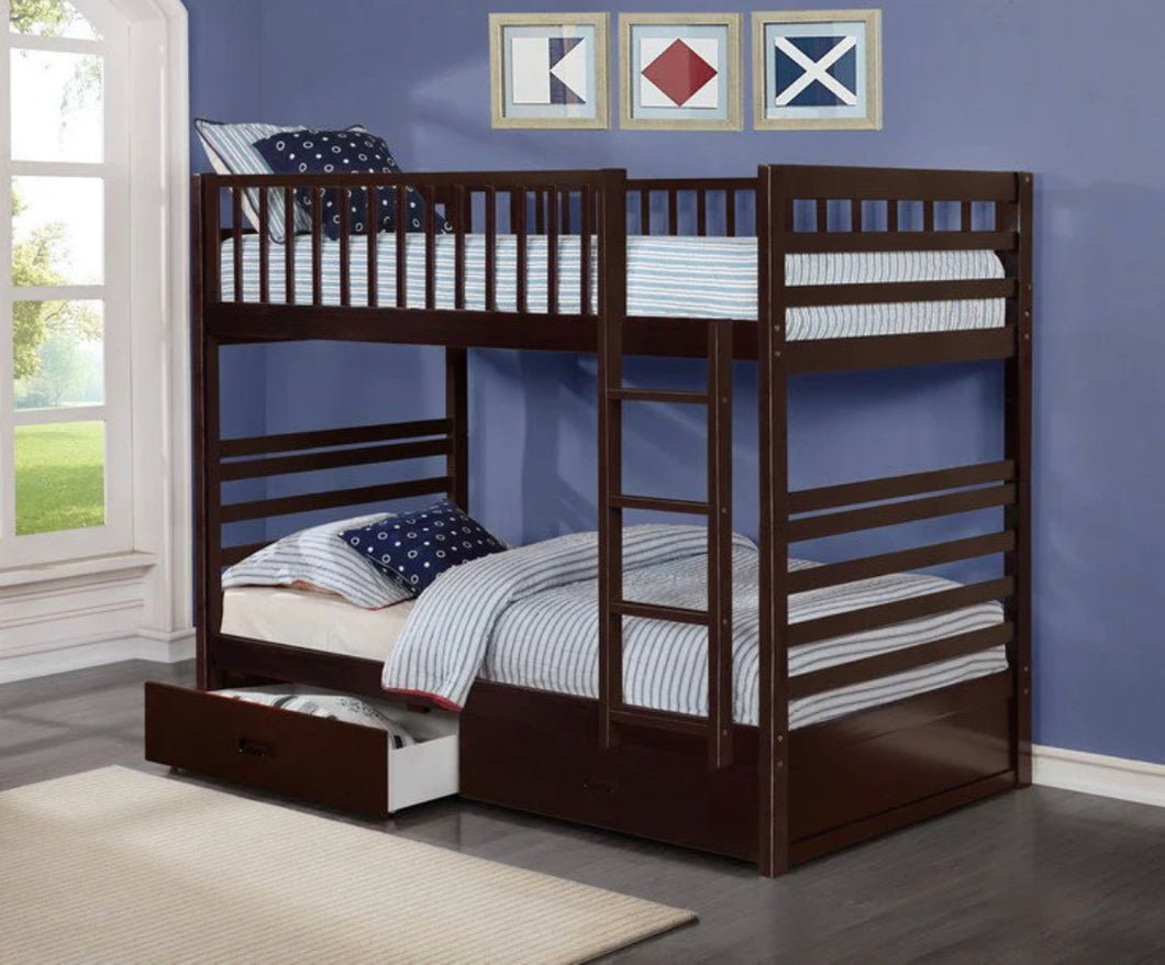 Harriet Bunk Bed- Twin/Twin with Storage - Furniture Depot
