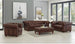 Kennedy Collection in 100% Leather Brown - Furniture Depot