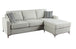 Hudson Sectional with Storage chaise, Platinum Grey - Furniture Depot