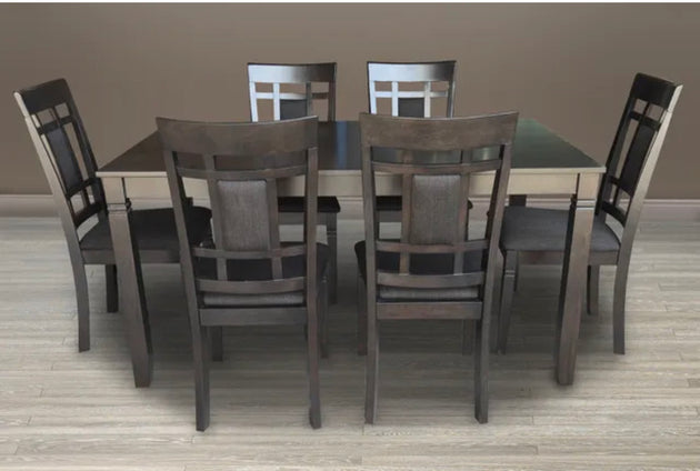 Viola Series 7pc Dining Set in Grey - Furniture Depot