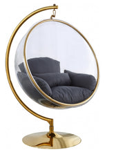 Load image into Gallery viewer, Luna Acrylic Swing Bubble Accent Chair - Gold - Furniture Depot