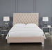 Kroma Platform Bed - Beige Fabric - Furniture Depot