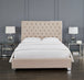 Kroma Platform Bed - Beige Fabric - Furniture Depot