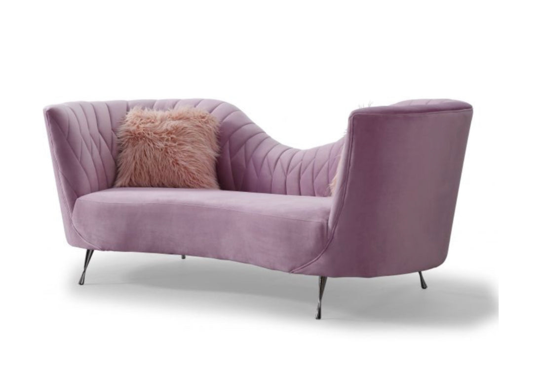 Colombine Curved Back Sofa - Blush - Furniture Depot (7597827227896)