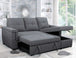 Kaia Configurable Sleeper Sectional w/ Storage - Grey Velvet - Furniture Depot