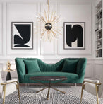 Colombine Curved Back Sofa - Forest Green - Furniture Depot (7597840072952)