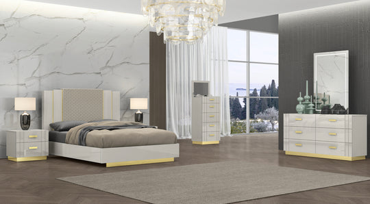 Synergy Bedroom Collection-Light Grey - Furniture Depot