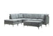 Cynthia Micro Suede Sectional Including Matching Pillows, Ottoman And Storage Bench In Grey - Furniture Depot