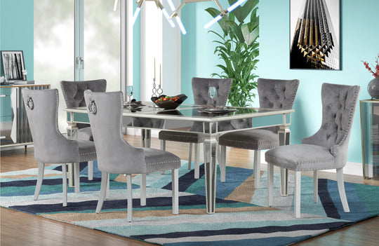 Mercer 7pc Dining Set Grey - Furniture Depot (7810643722488)