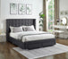 5327 Victory Grey Fabric Platform Bed w/ Storage Drawers (Queen/King) - Furniture Depot