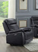 Dover Collection - Power Recliner Genuine Leather - Furniture Depot