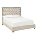 Kroma Platform Bed - Beige Fabric - Furniture Depot