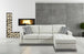 Hudson Sectional with Storage chaise, Platinum Grey - Furniture Depot