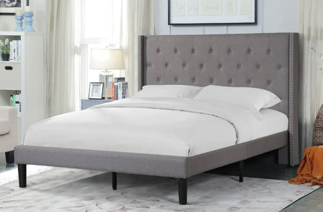 2352 Grey Platform Bed - Furniture Depot (7768254841080)