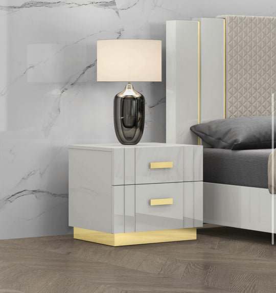 Synergy Bedroom Collection-Light Grey - Furniture Depot