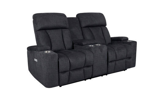 Calvin Power Reclining Series In Grey - Furniture Depot