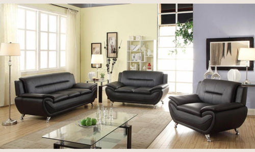 Baltes 3 pc sofa set - Black - Furniture Depot