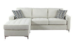 Hudson Sectional with Storage chaise, Platinum Grey - Furniture Depot